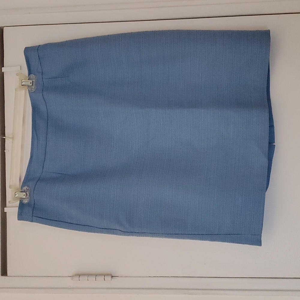 Lord and Taylor Blue Tweed Pencil Skirt Size 10